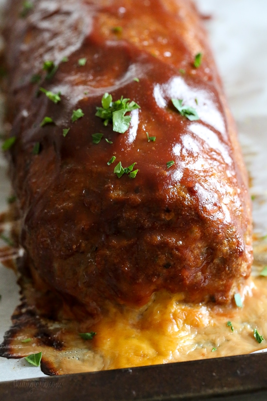 Cheese-Stuffed Turkey Meatloaf | Skinny Taste