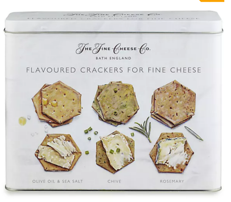 Crackers for Cheese Gift Tin - The Fine Cheese Co - Lakeland