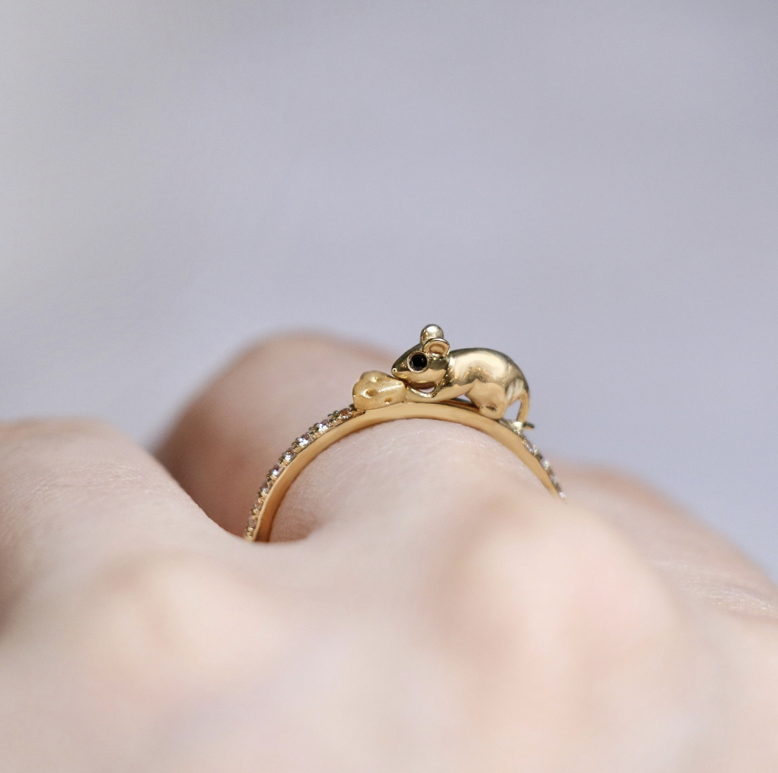 Handmade Cheese and Mouse Ring | Lasua Jewelry - Etsy