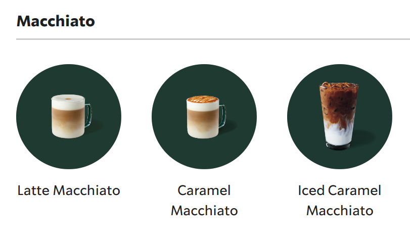 Starbucks Macchiato Drinks