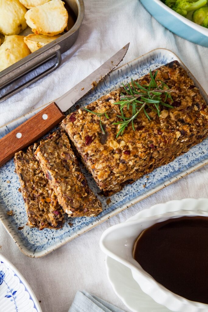 Lentil Roast with Gravy - Wallflower Kitchen