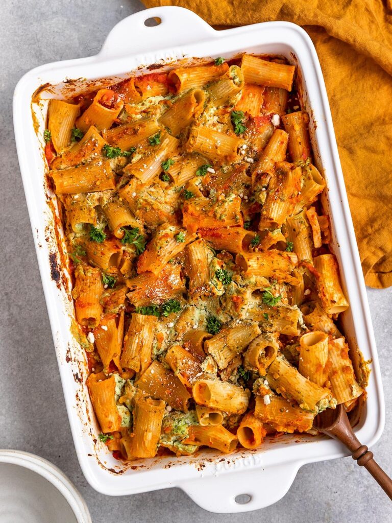 Vegan Lentil Baked Ziti - Short Girl Tall Order