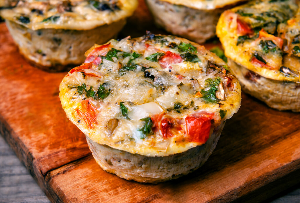 Breakfast Cups and Muffins with Egg