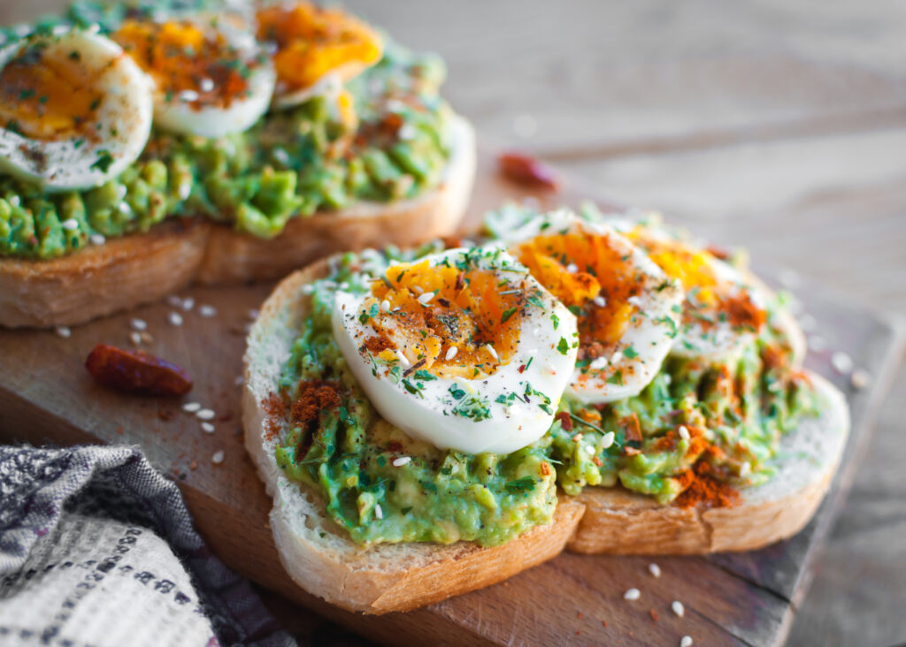 Breakfast with Egg Sandwiches, Toast, and Wraps