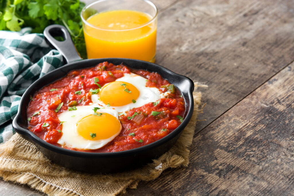 Breakfast with Eggs and Vegetables