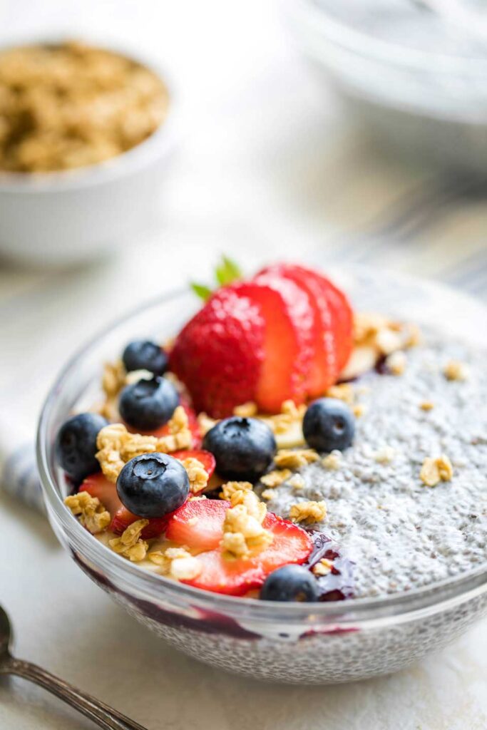 Chia Pudding with Coconut Milk and Berries - Two Healthy Kitchens