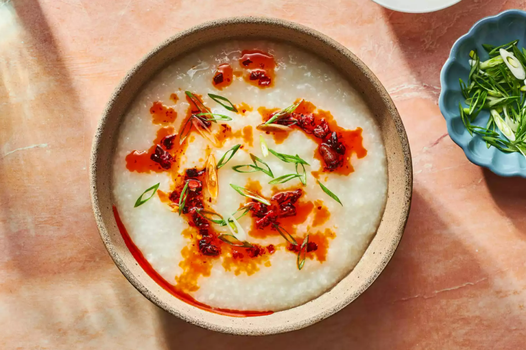 Congee Chinese Rice Pudding - The Spruce Eats