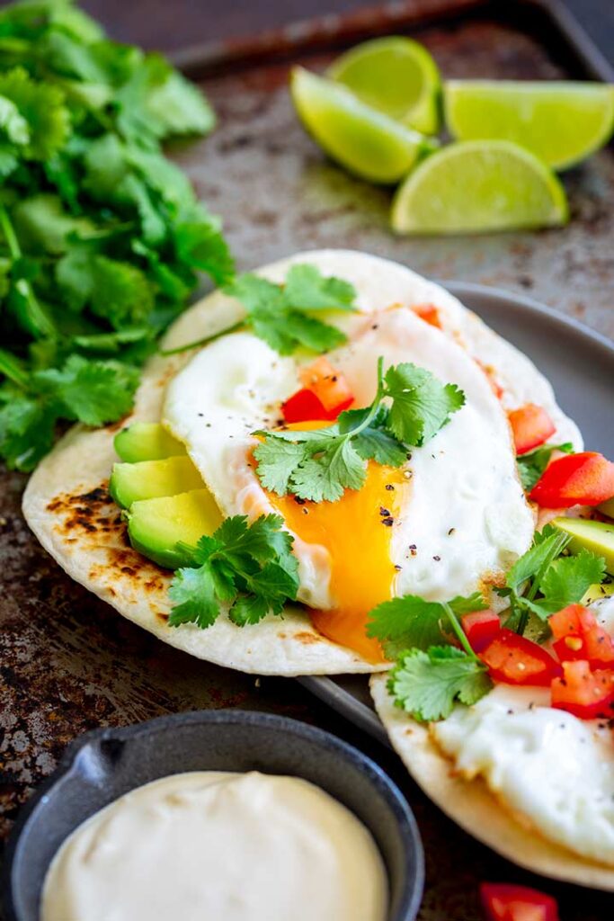 Fried Egg Breakfast Taco - Sprinkle and Sprouts