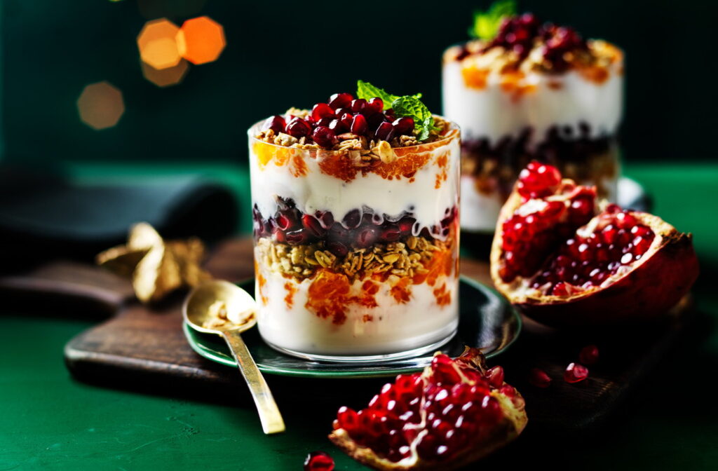 Pomegranate and Orange Breakfast Parfaits - Tesco Real Food