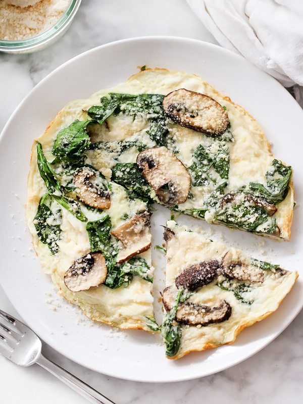 Spinach and Mushroom Egg White Frittata - Foodie Crush