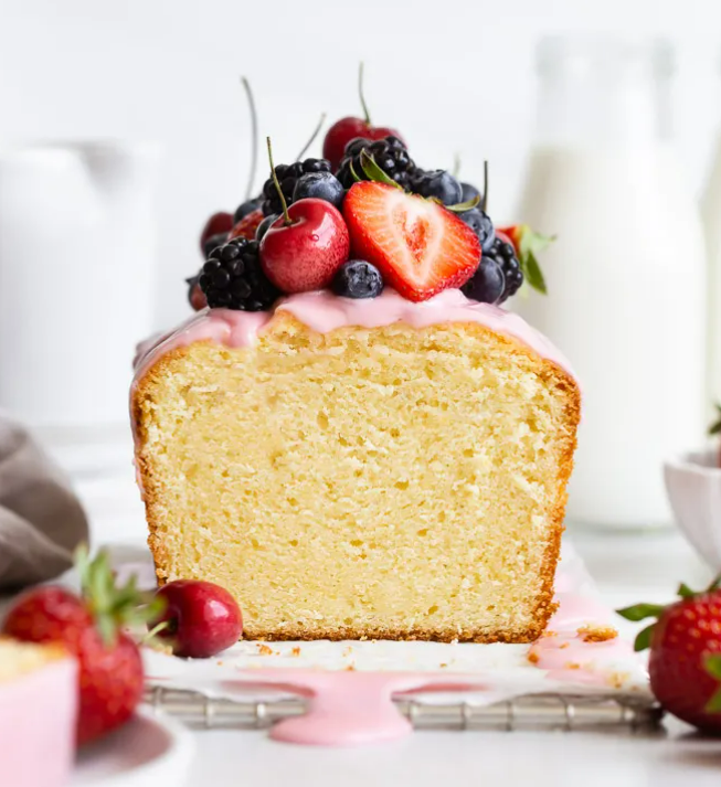 Strawberry Lemon Pound Cake - Browned Butter Blondie