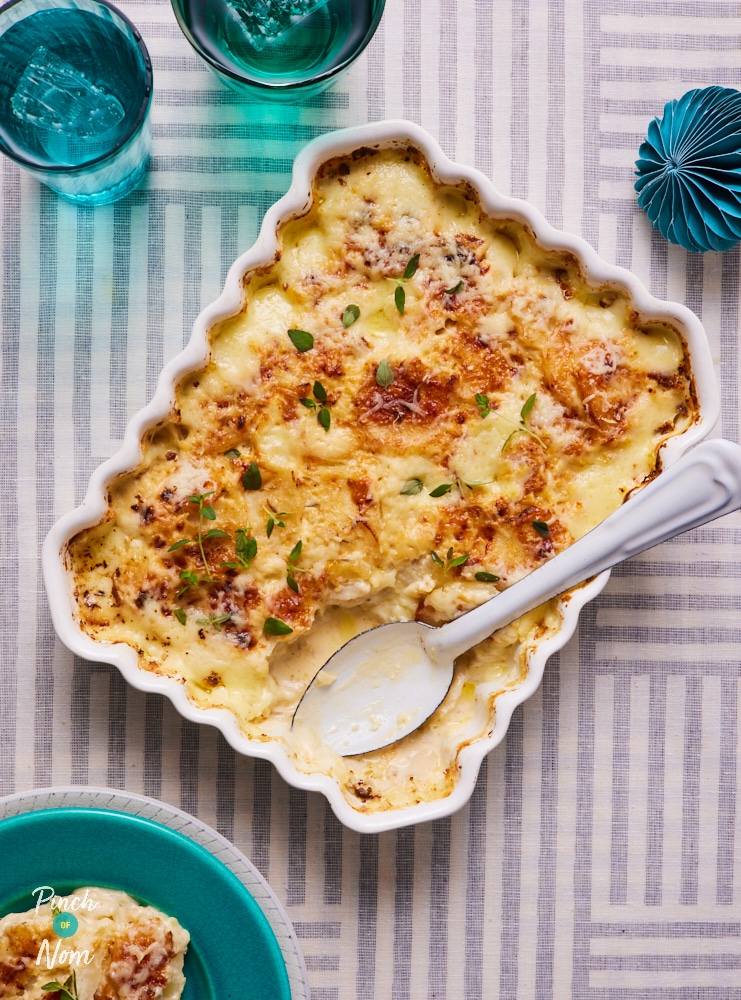 Cheesy Parsnip Gratin by Pinch of Nom