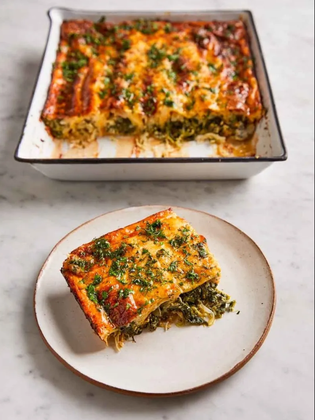 Spinach, Feta, and Lemon Filo Pie by Jamie Oliver