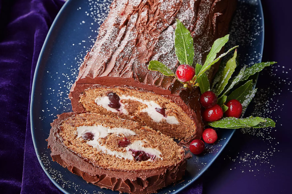 Chocolate and Kirsch-Soaked Cherry Yule Log by Waitrose