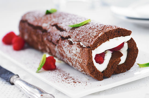 Chocolate and Raspberry Roulade by Tesco Real Food