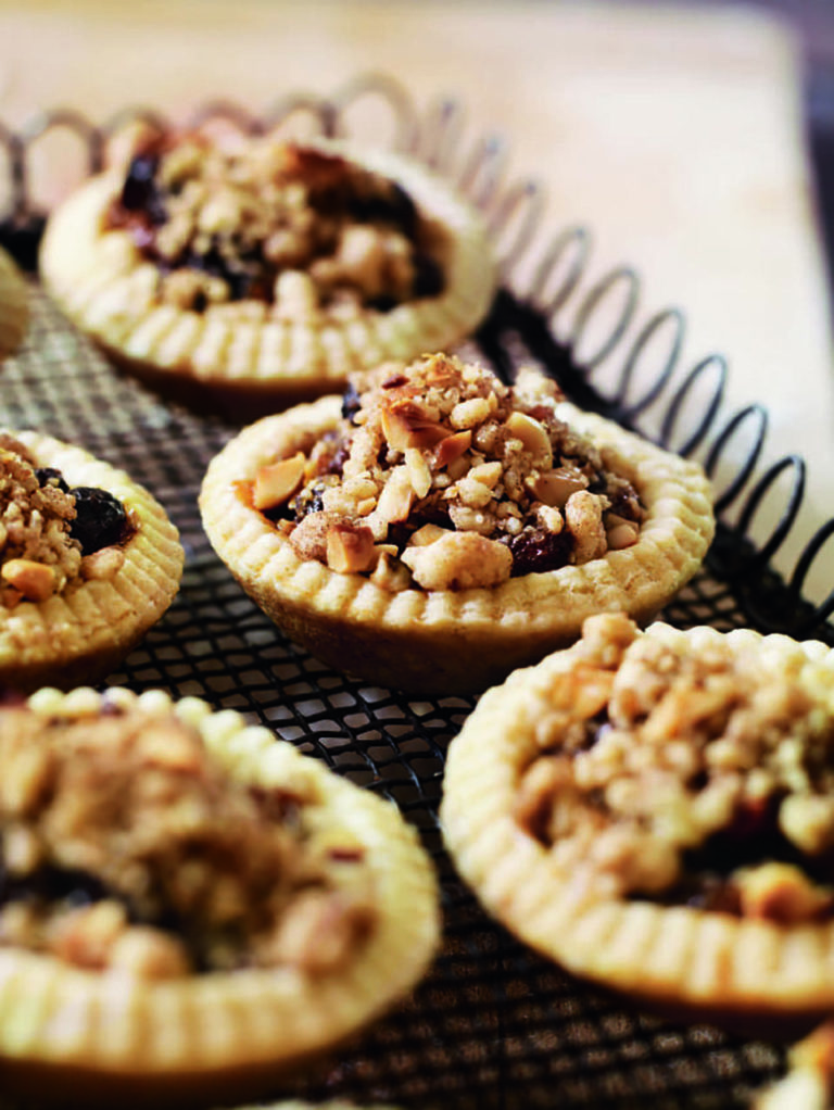 Mince Pies with Hazelnut Streusel Topping by Delicious Magazine