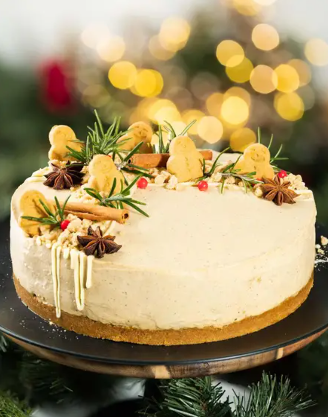 No Bake Gingerbread Cheesecake by Movers and Bakers