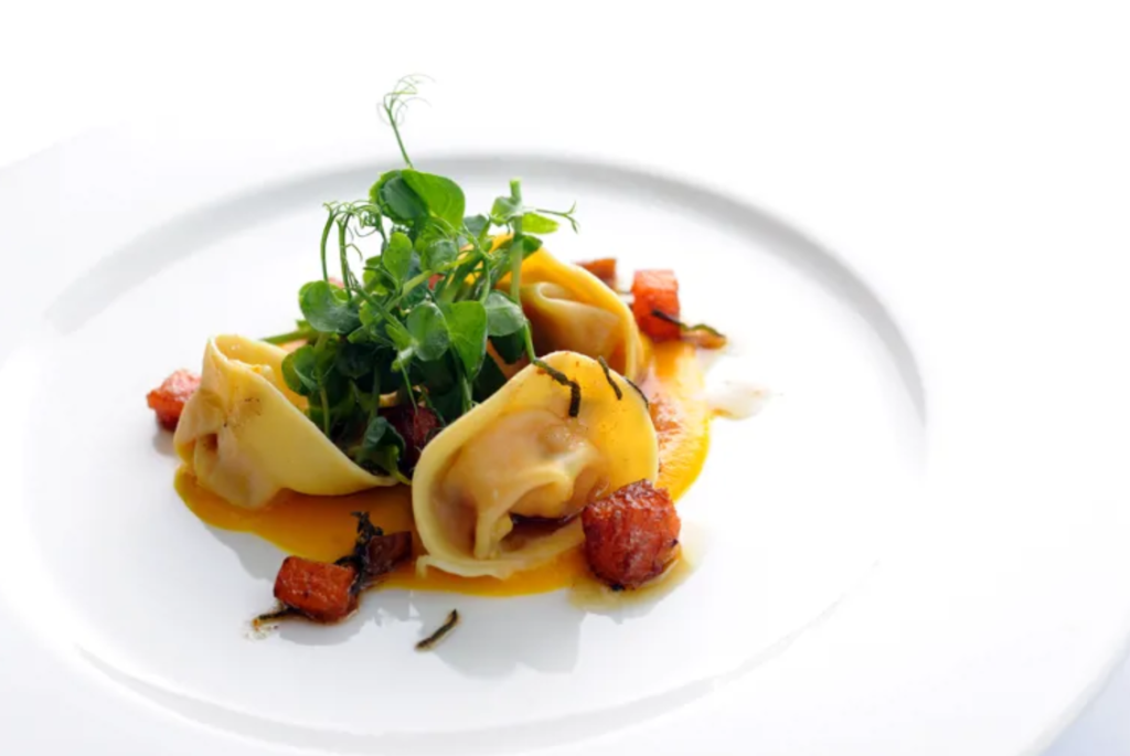 Pumpkin Tortellini with Chestnuts and Sage Beurre Noisette by Stephen Crane GBC