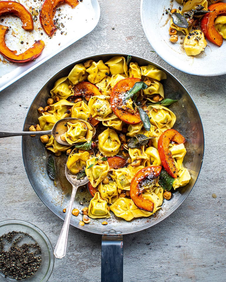 Tortellini with Pumpkin, Brown Butter, and Sage by Delicious Magazine