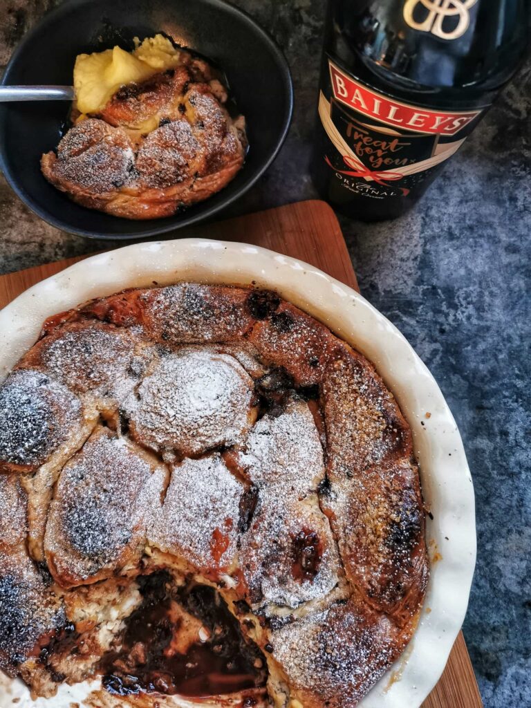 Baileys Chocolate Brioche Pudding by Something Sweet Something Savoury