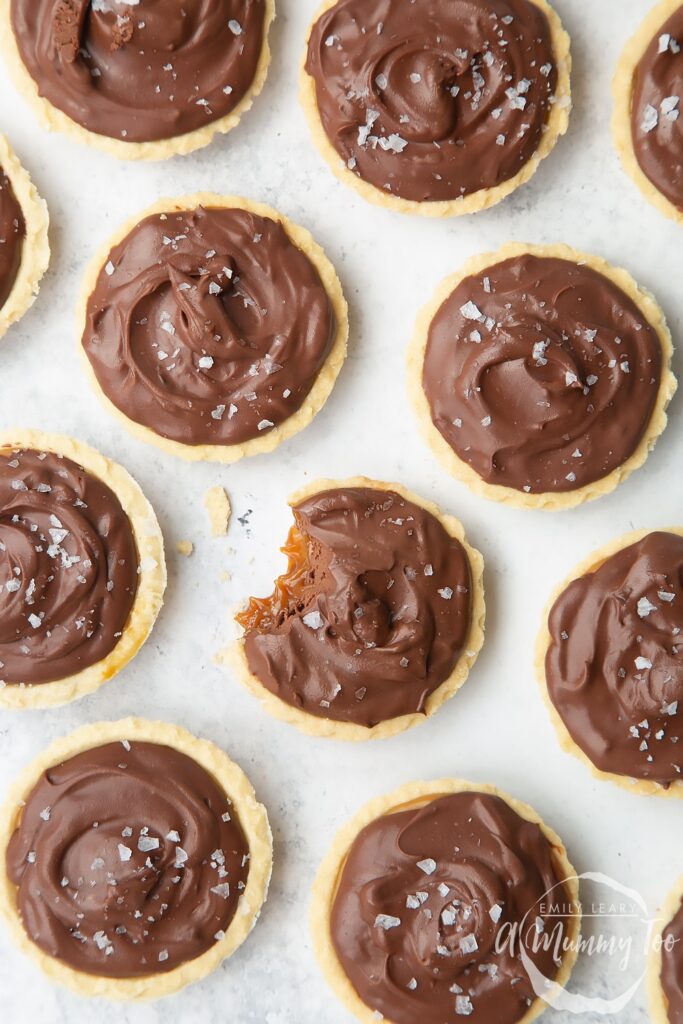 Baileys Salted Caramel Mini Chocolate Tarts by A Mummy Too