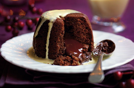 Chocolate Puds with Baileys Sauce by Tesco Real Food