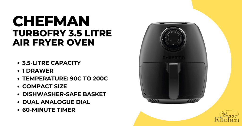 Chefman TurboFry 3.5 Litre Air Fryer Oven