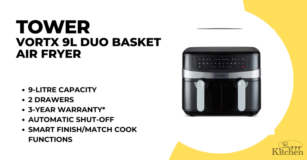 Tower Vortx 9L Duo Basket Air Fryer