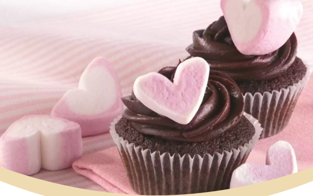 Chocolate Heart Mallow Cupcakes By Dr Oetker