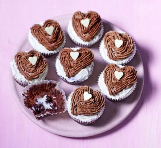 Valentine’s Melting Heart Cupcakes By BBC Good Food