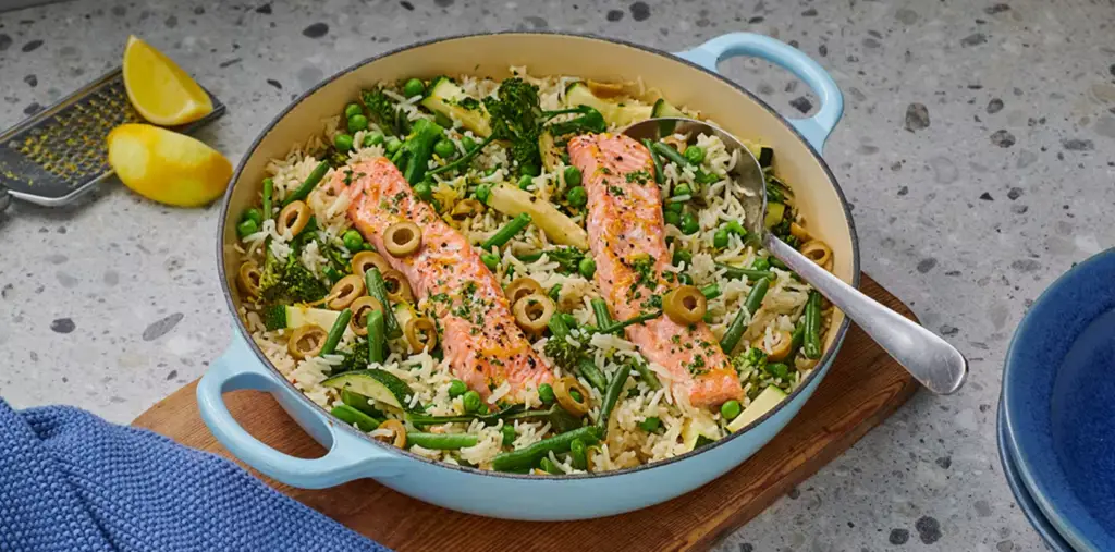 20-Minute Zesty Salmon and Rice Pot By Co-op