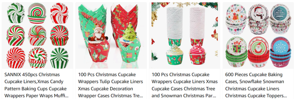 Christmas Cupcakes Liners