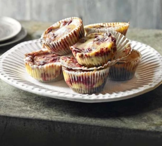 Cranberry Ripple Cheese-Cupcakes by Barney Desmazery, BBC Good Food