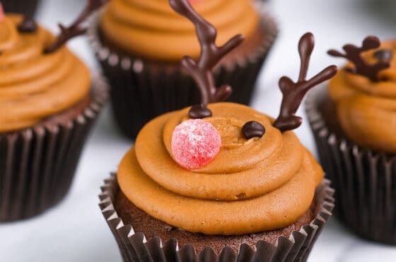 Cute Reindeer Cupcakes by British Bakels