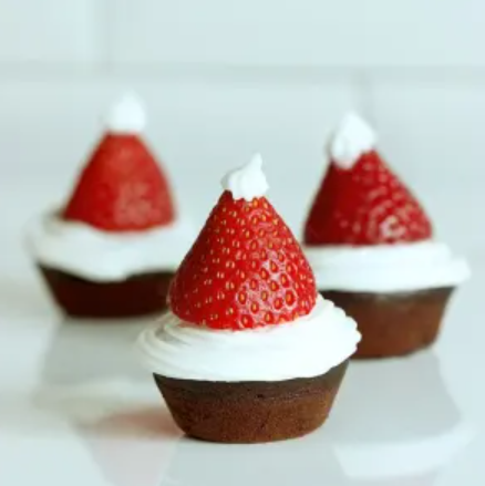 Vegan Santa Hat Cupcakes by The Petite Cook