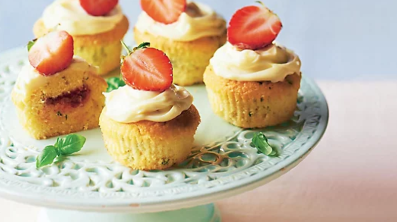 Basil and Strawberry Cupcakes by Asda