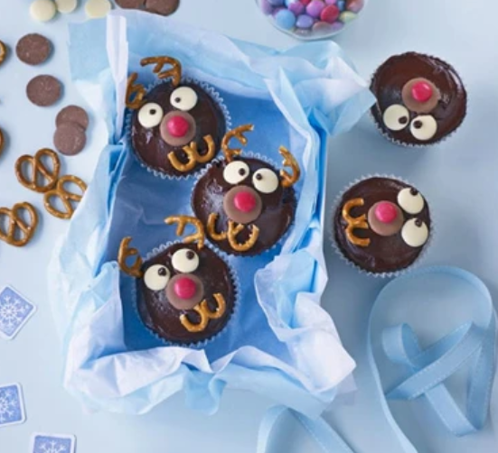 Rudolph and Reindeer Cupcakes by Cassie Best, BBC Good Food