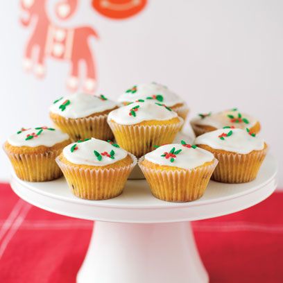 Simple Iced Mistletoe Cupcakes by Anna Berrill, Red Online