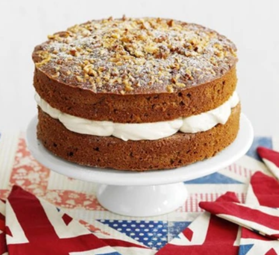 Coffee and Walnut Cake with Mascarpone Frosting by Sarah Cook, BBC Good Food