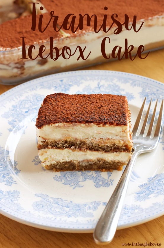 No-Bake Tiramisu Ice Cake by The Busy Baker