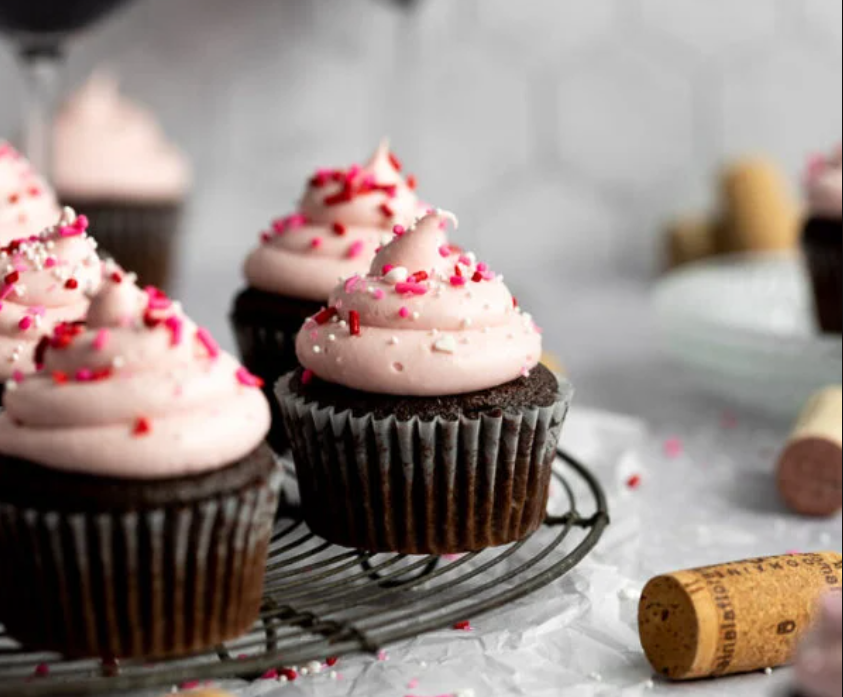 Red Wine Chocolate Cupcakes by Fork in the Kitchen