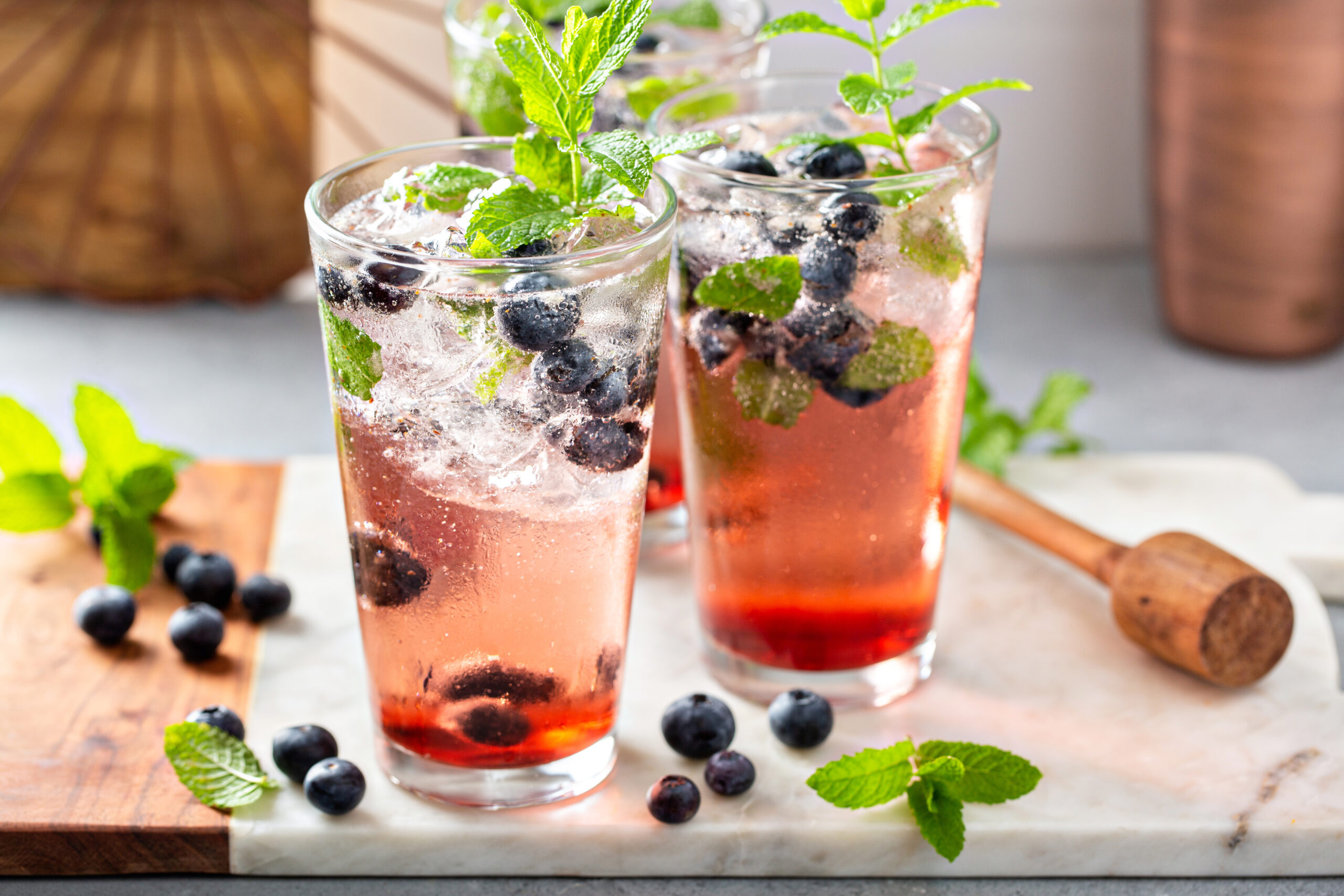 Rum Blueberry Smash Cocktail Recipe