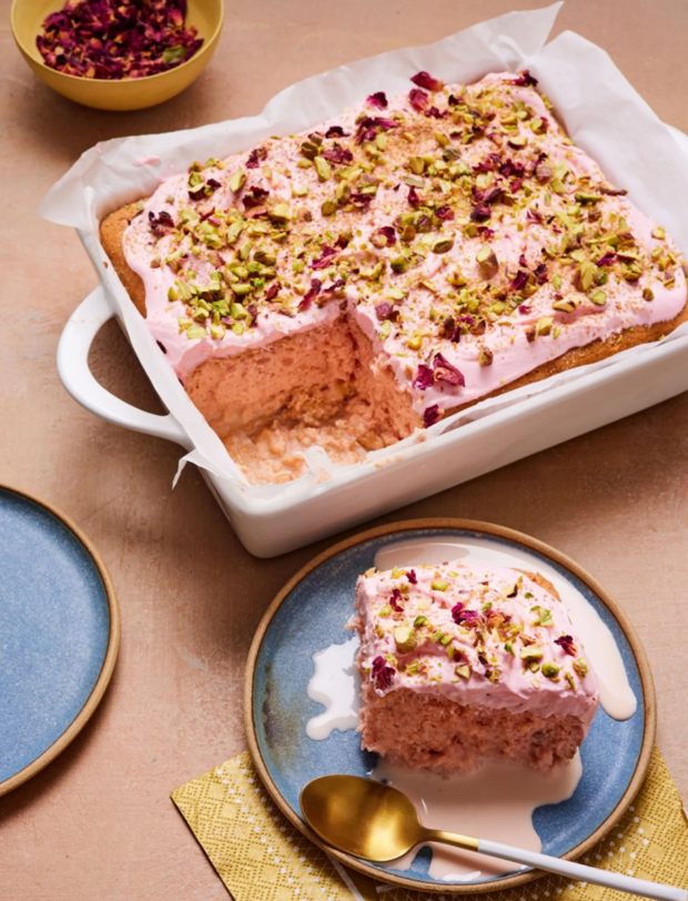 Rose & Pistachio Milk Cake by Jamie Oliver